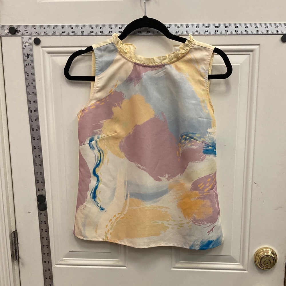 Abstract, Pastel, Sleeveless, Cotton, Easter, Spring, Summer,  Church, Office,